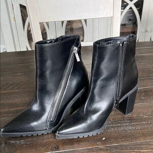 Charles by Charles David Black Ankle Boots with Zipper